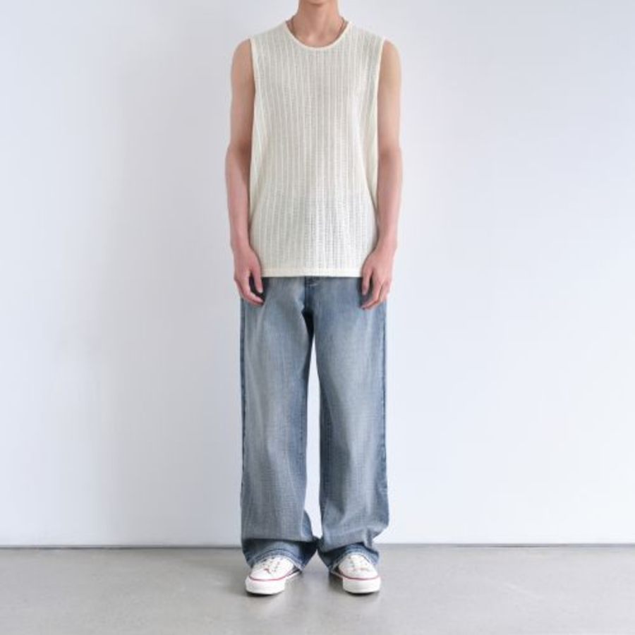 Crochet Sleeveless Top — Ivory