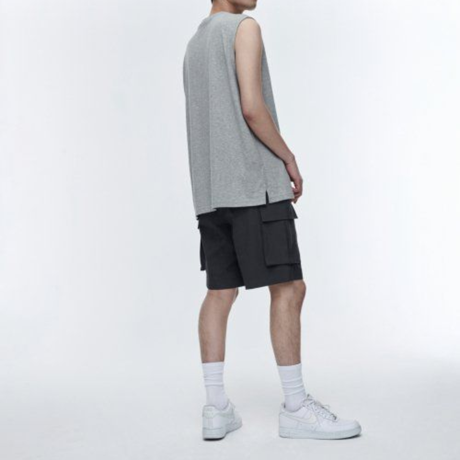 [Cooltandard] Relaxed Sleeveless Top — Medium Gray