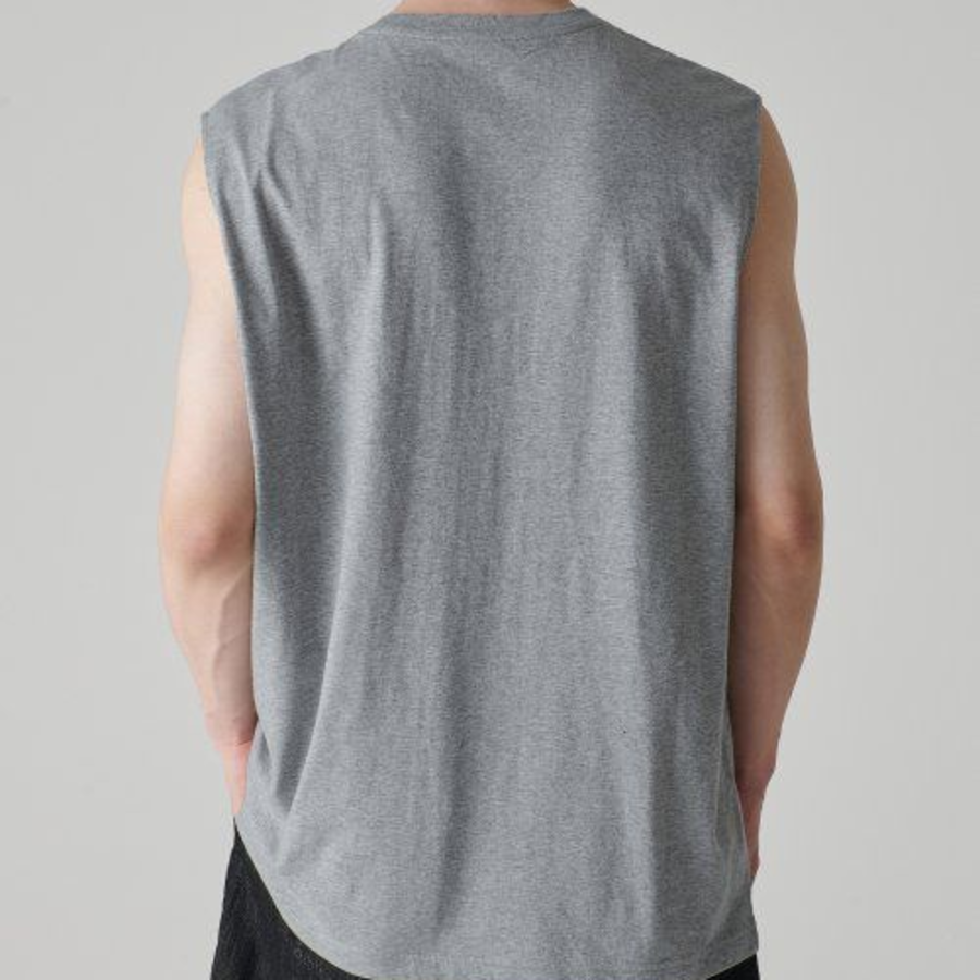 [Cooltandard] Relaxed Sleeveless Top — Medium Gray