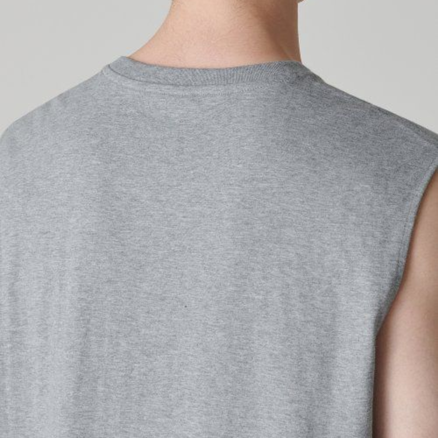 [Cooltandard] Relaxed Sleeveless Top — Medium Gray