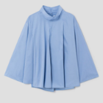 KUHO Half Neck Sleeve Blouse – Sky Blue