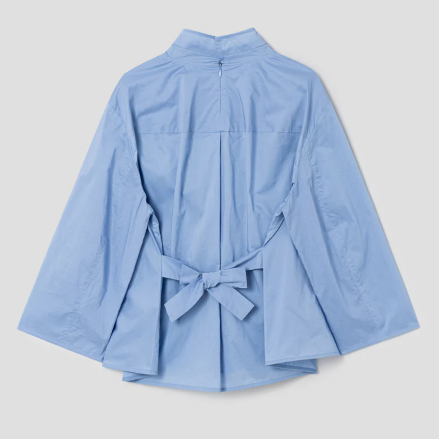 KUHO Half Neck Sleeve Blouse – Sky Blue