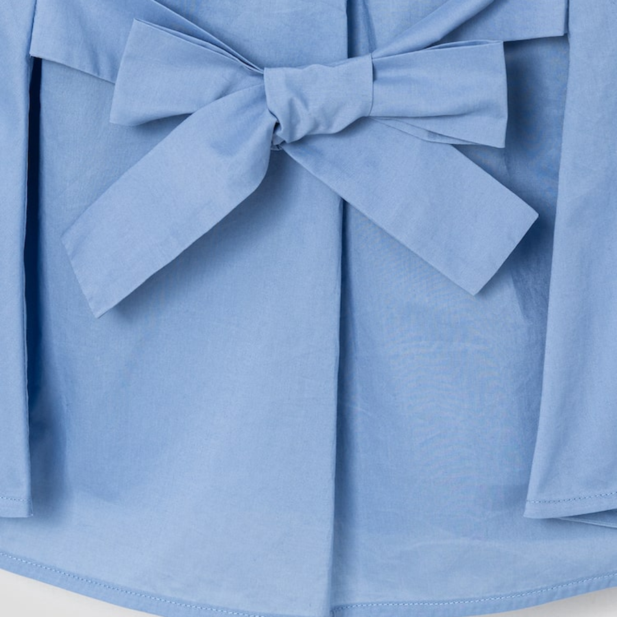 KUHO Half Neck Sleeve Blouse – Sky Blue