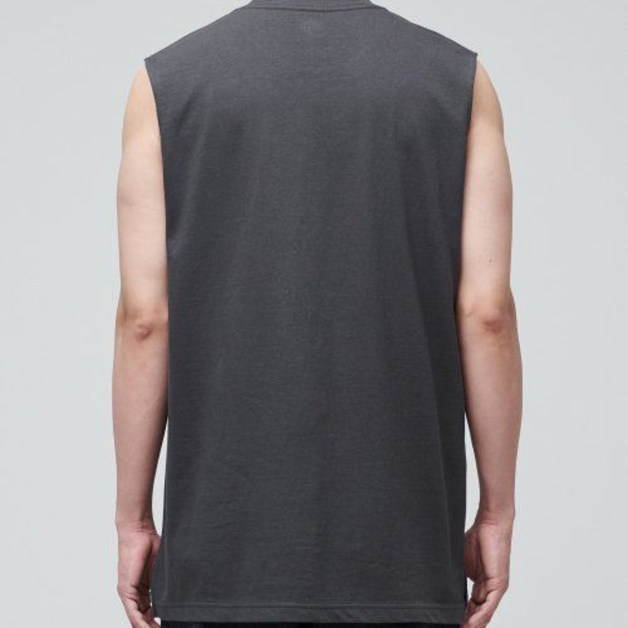 Layered Sleeveless Top — Regular Length — Dark Grey