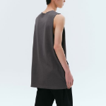 Layered Scoop Neck Sleeveless Top — Dark Grey