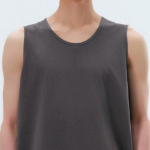 Layered Scoop Neck Sleeveless Top — Dark Grey