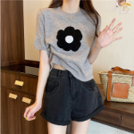 LATEN – Flower Short Sleeve Knit