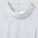 KUHO Half Neck Sleeve Blouse - Blue