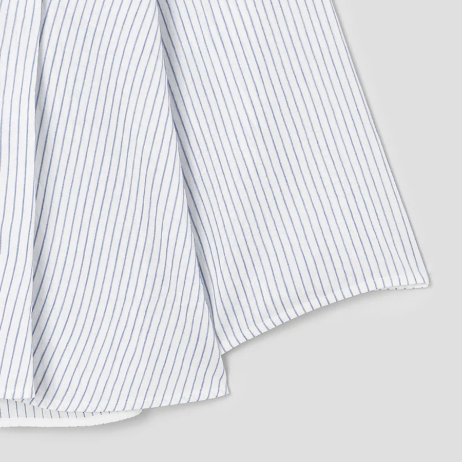 KUHO Half Neck Sleeve Blouse - Blue