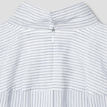 KUHO Half Neck Sleeve Blouse - Blue