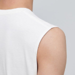 Layered Sleeveless Top — Long Length — Cream