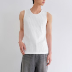 Wide Ribbed Tank Top — White