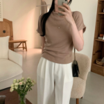 Classic – футболка Half Neck Knit Short Sleeve