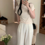 Classic – футболка Half Neck Knit Short Sleeve