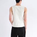 Wide Ribbed Tank Top — Cream