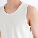 Wide Ribbed Tank Top — Cream