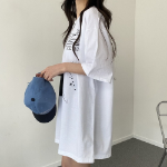 Overfit Blur Cat Printing Short Sleeve T-shirt