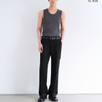 Wide Ribbed Tank Top — Dark Grey