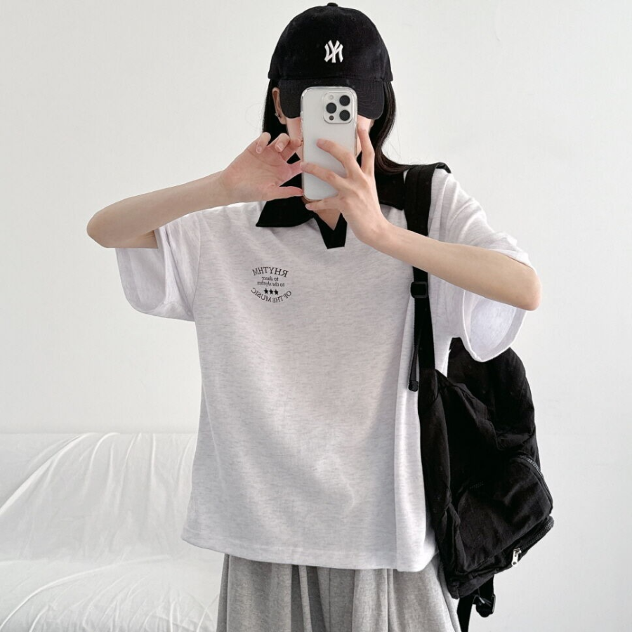 Collar Short Sleeve T-shirt