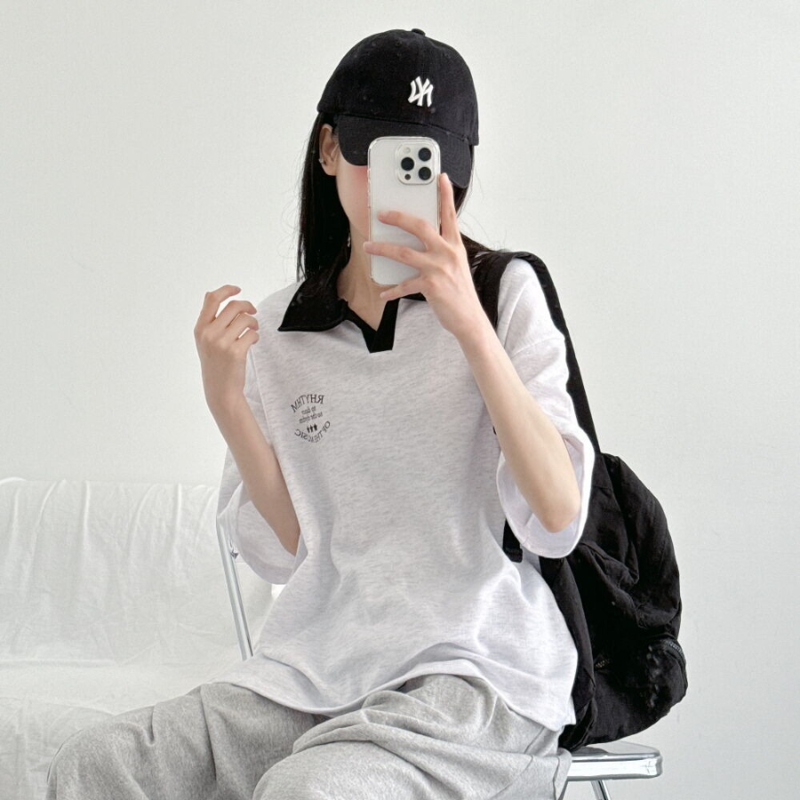 Collar Short Sleeve T-shirt