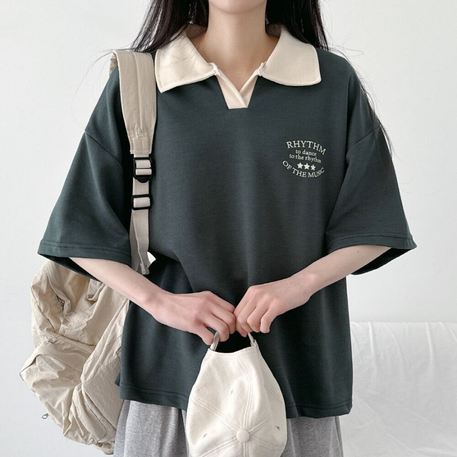 Collar Short Sleeve T-shirt