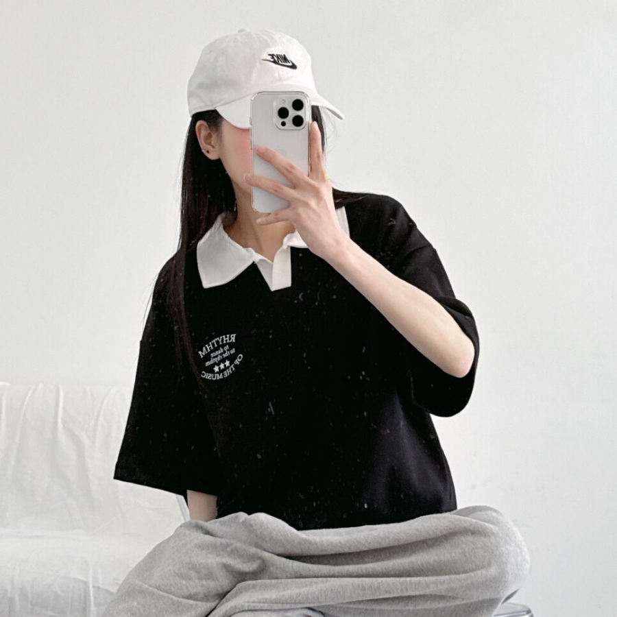 Collar Short Sleeve T-shirt