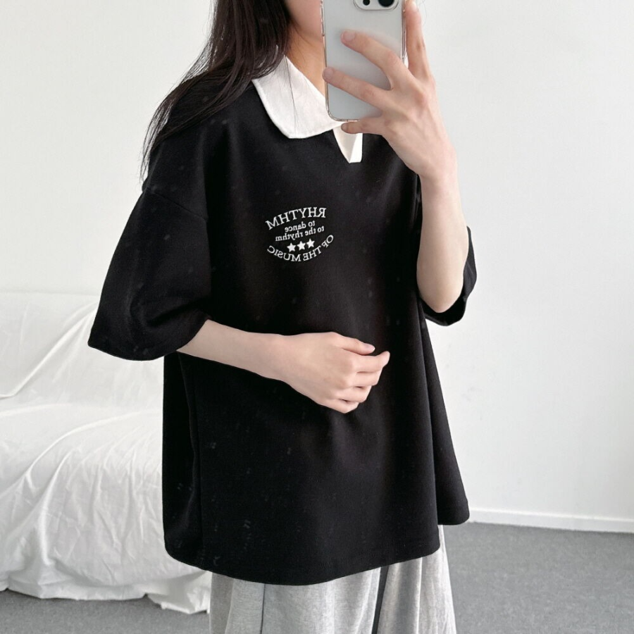 Collar Short Sleeve T-shirt