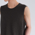 Crochet Sleeveless Top — Gunmetal