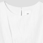 KUHO [Crease Series] Linen Blend Pleats Sleeveless Blouse - White