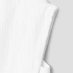 KUHO [Crease Series] Linen Blend Pleats Sleeveless Blouse - White