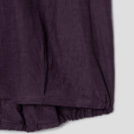 KUHO Linen Blended Collar Neck Short-Sleeved Blouse – Purple