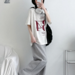 Loosefit 34 Lettering Boxy Short Sleeve T-Shirt