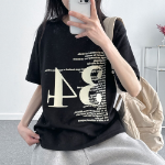 Loosefit 34 Lettering Boxy Short Sleeve T-Shirt