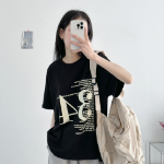 Loosefit 34 Lettering Boxy Short Sleeve T-Shirt