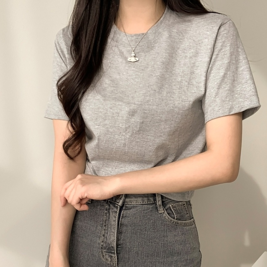 Sherbet Semi-Cropped Short Sleeve T-Shirt