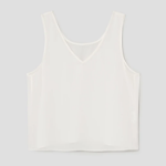 KUHO [Edit] Polyblend Short-Sleeved Button-Up Blouse - White