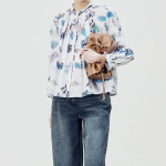 KUHO Puff-Sleeved Blouse - Blue