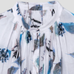 KUHO Puff-Sleeved Blouse - Blue