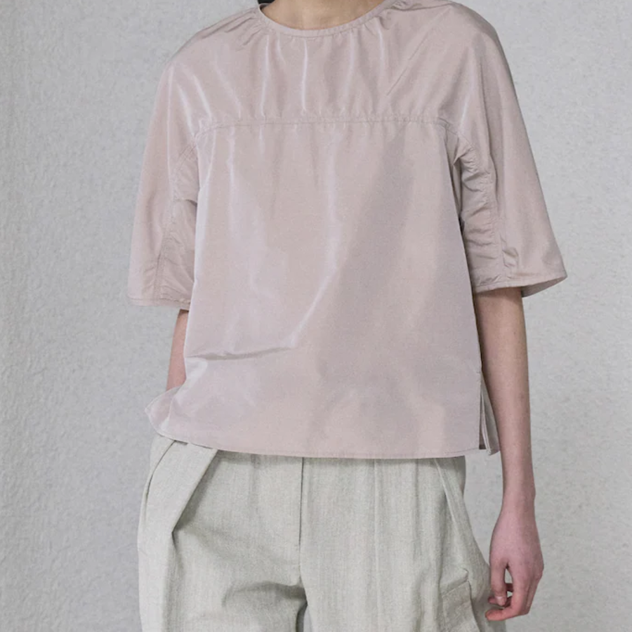 KUHO T-Shirt Type Blouse - Beige