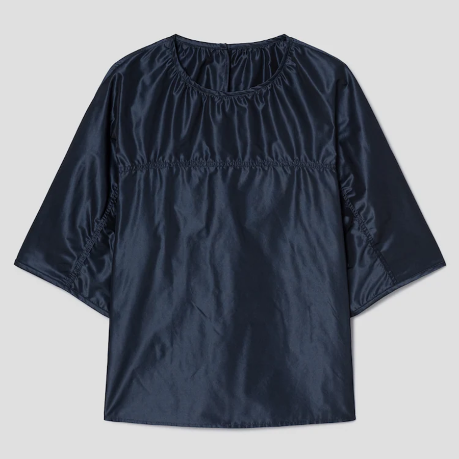 KUHO T-Shirt Type Blouse - Navy