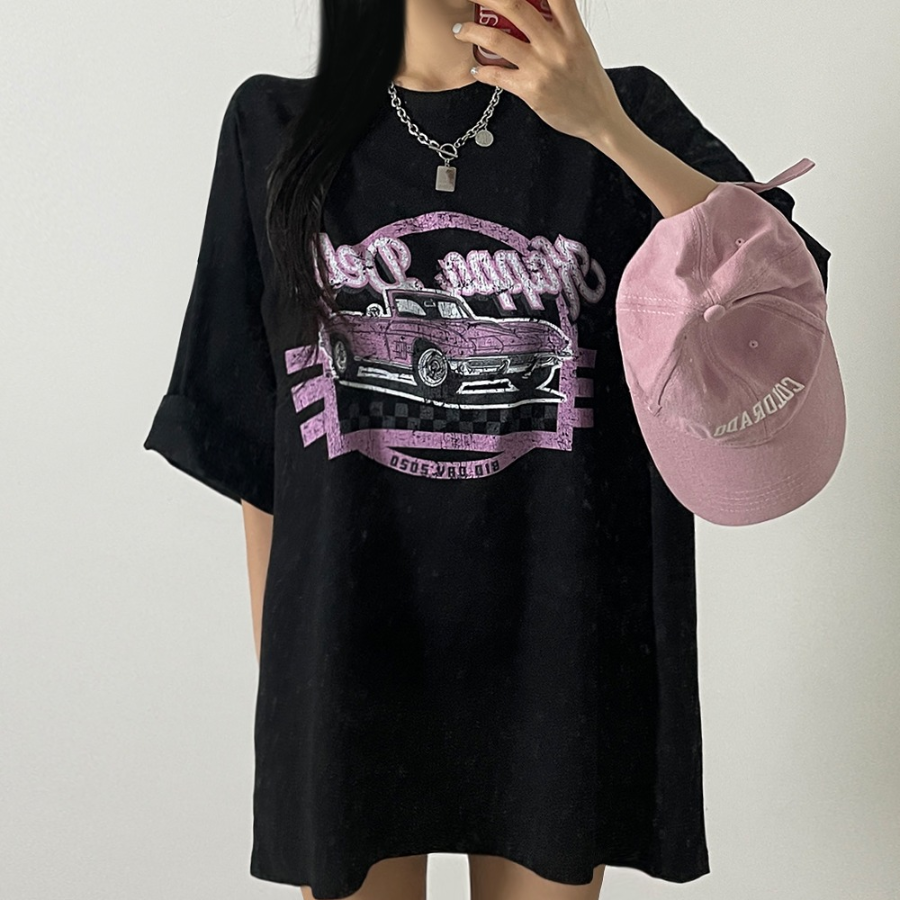 Oldschool Car Graphic Boxy T-Shirt