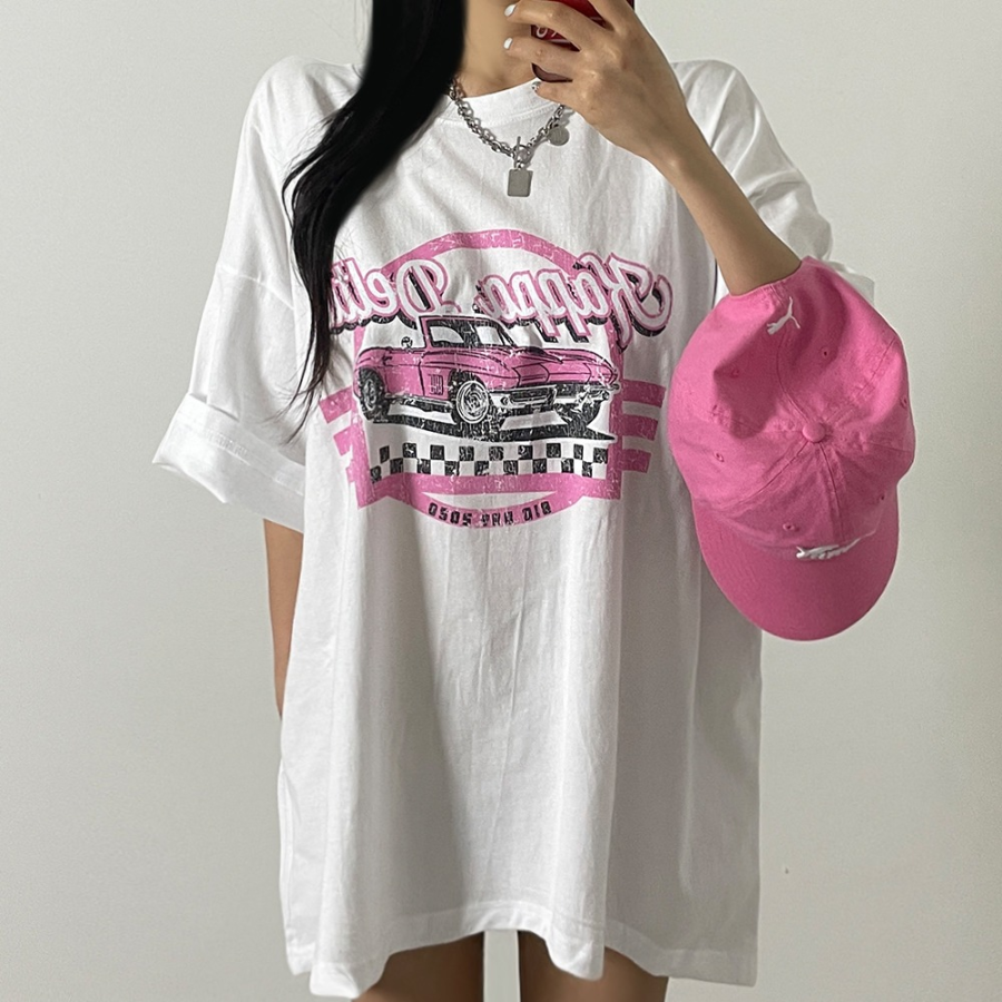 Oldschool Car Graphic Boxy T-Shirt