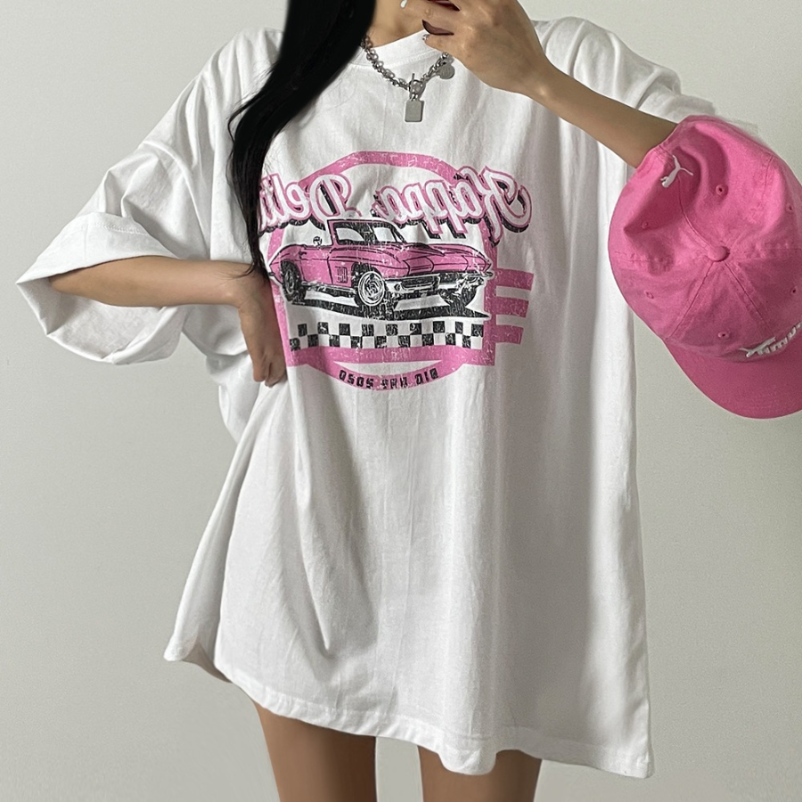 Oldschool Car Graphic Boxy T-Shirt