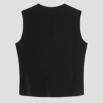 KUHO [Edit] Side Button Blouse - Black