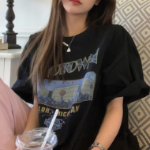 TANTAN Michigan Printing T-Shirt