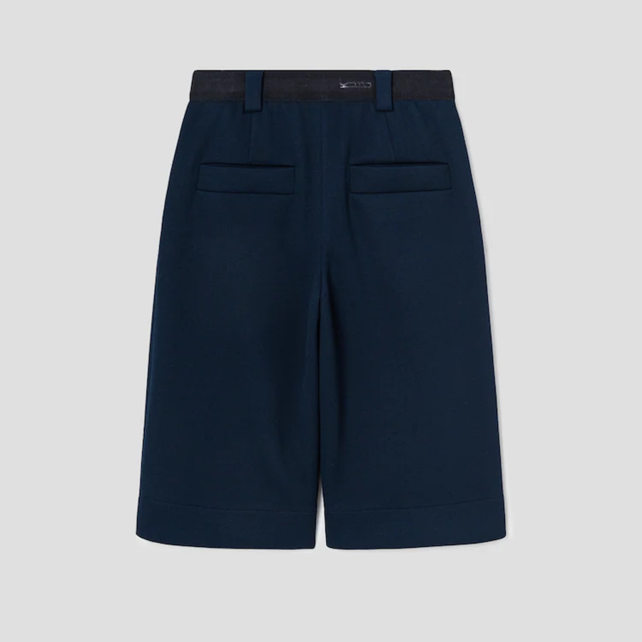 KUHO [Golf] Back-Banded Jersey Bermuda Pants - Navy