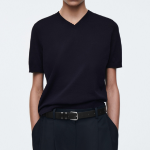 COS – Knitted Cotton V-Neck T-Shirt