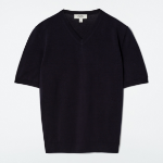 COS – Knitted Cotton V-Neck T-Shirt