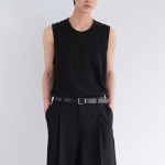 Crochet Sleeveless Top — Black