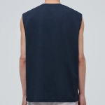 Relaxed Sleeveless Top — Navy